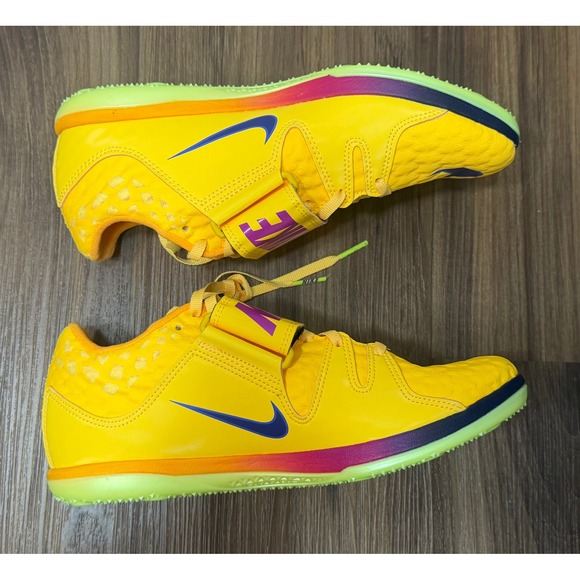 Nike Zoom High Jump Elite Track Spikes Citron Yellow (FZ9636-800) Mens Sz 6 main image 5